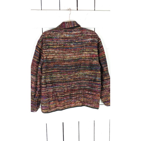 Keren Hart striped cotton rag rug style jacket medium - Picture 5 of 5